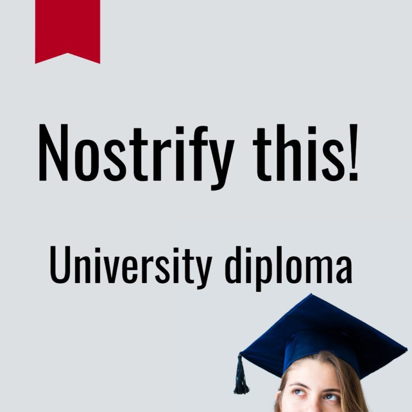 How to nostrify a higher education diploma in the Czech Republic?