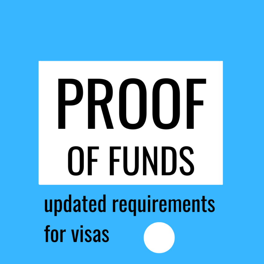 Proof of funds for czech visa